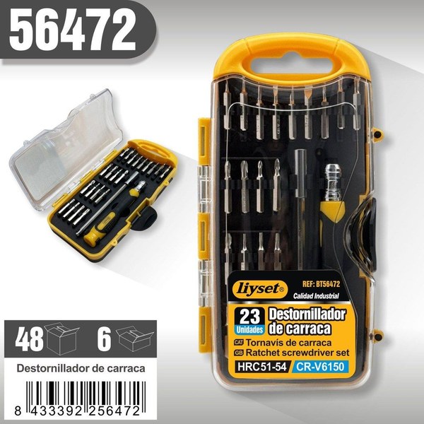 Liyset Destornillador De Carraca 23Pc