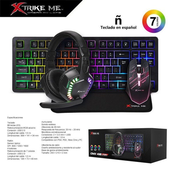 Cmx416 Combo De Gaming 4En1 Para PC