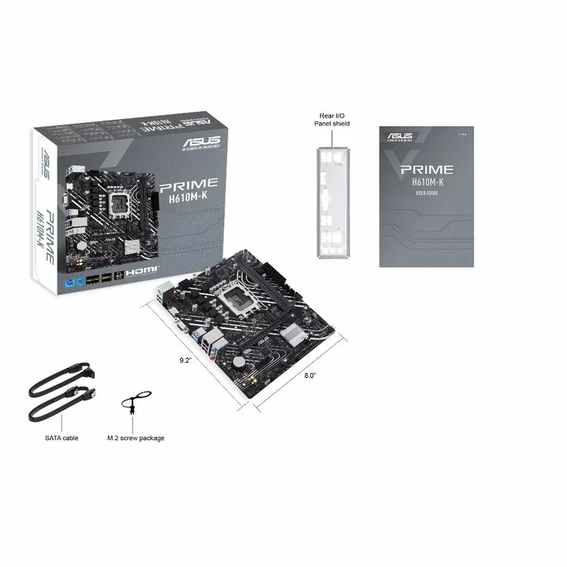 Placa 1700 Asus H610M-K M-ATX DDR5+Serie