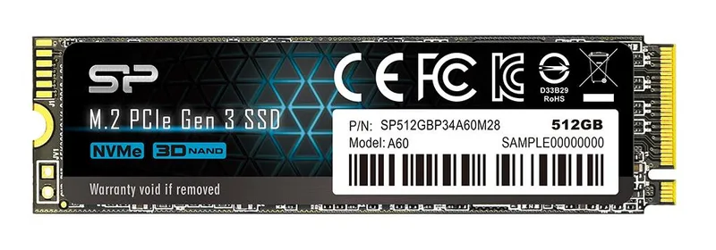 zHDD SSD M2 512GB. SP A60 PCIe Gen3x4 NVMe