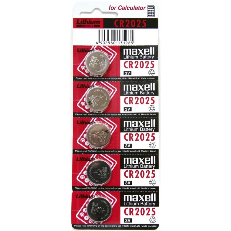 Pilas MAXELL CR2025 Boton 3V Blister 5 unidades
