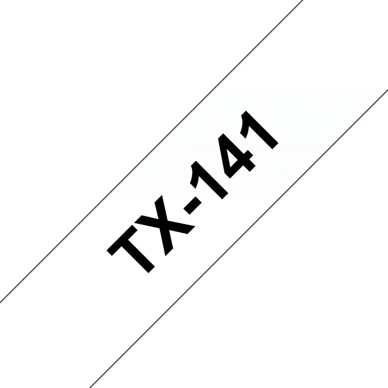Brother TX141 Cinta Lam Negro S/ Transparente 18mm