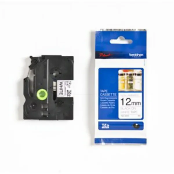 Brother TZeN231 Cinta No Lam Negro S/Blanco 12mm