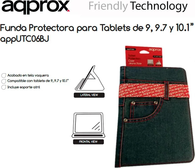 Funda 10" APPROX Tablet Blue Jeans APPUTC06B