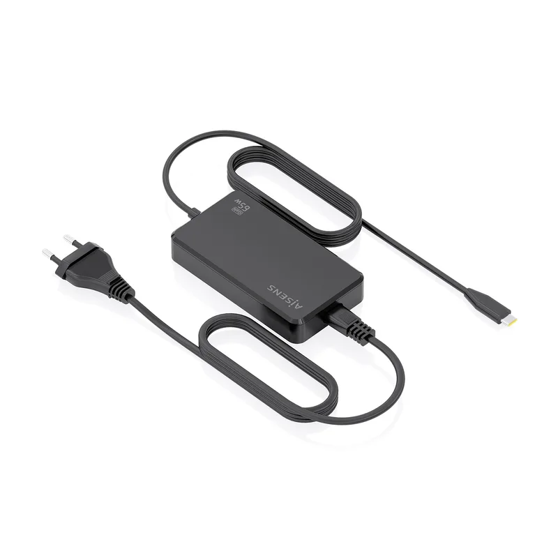 Cargador corriente Aisens 1xUSBC 1,8mts QC 65W GaN