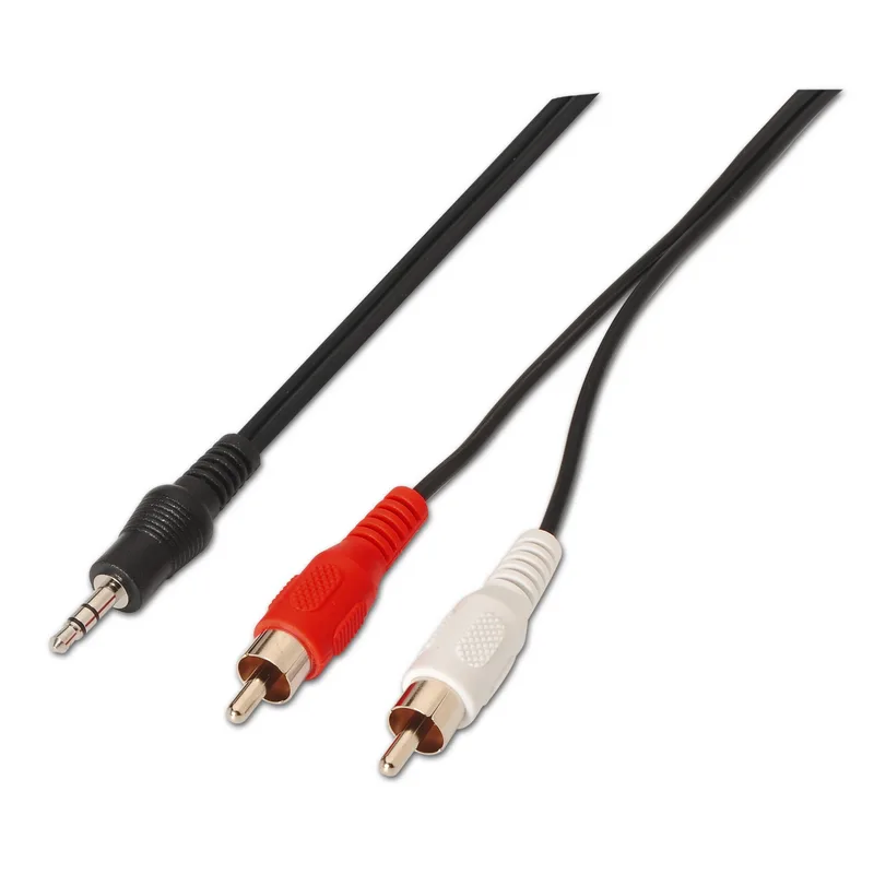 Cable Audio Minijack 3.5/M-2xRCA/M 1,5mts Aisens