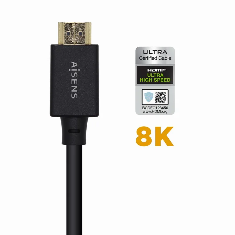 Cable Video HDMI A/M-A/M V2.1 2,0m 8K Aisens