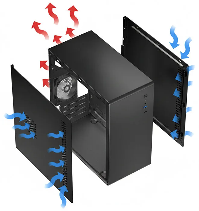 CAJA M-ATX Coolbox M640C USB-C 3.0 Sin fuente