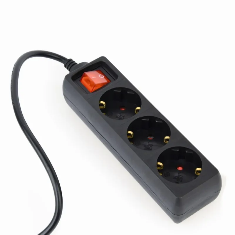 Regleta Riello IEC a 3x Schukos Negro Gembird